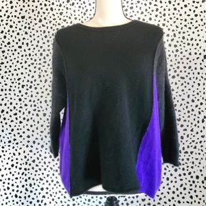 100% cashmere colorblock sweater